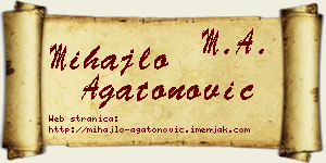 Mihajlo Agatonović vizit kartica